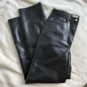 ARITZIA WILFRED black leather Melina pants size 6